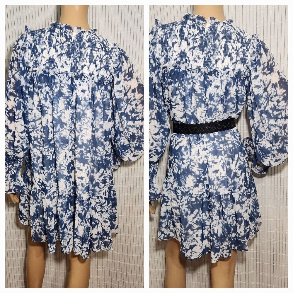 Moodie Dress For Women Size XS Blue long Sleeve Lined Back Zipper - Picture 3 of 16